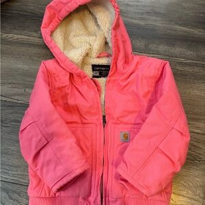 Carhartt Bright Pink Sherpa-Lined Hoodie
